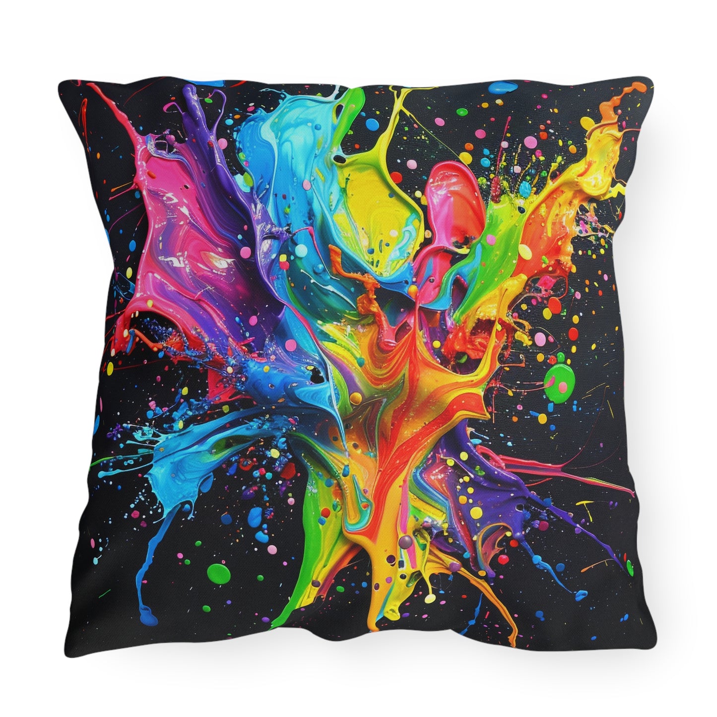 Paint Splash - Outdoor Pillows - USA