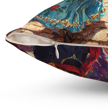 Vibrant Day of the Dead - Decorative Pillow - USA