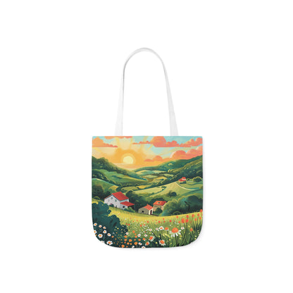 Sunrise In The Countryside #1 - Polyester Canvas Tote Bag (AOP)