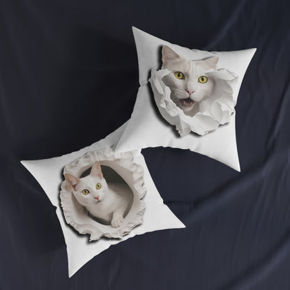 Cat 2 - Square Pillow - UK