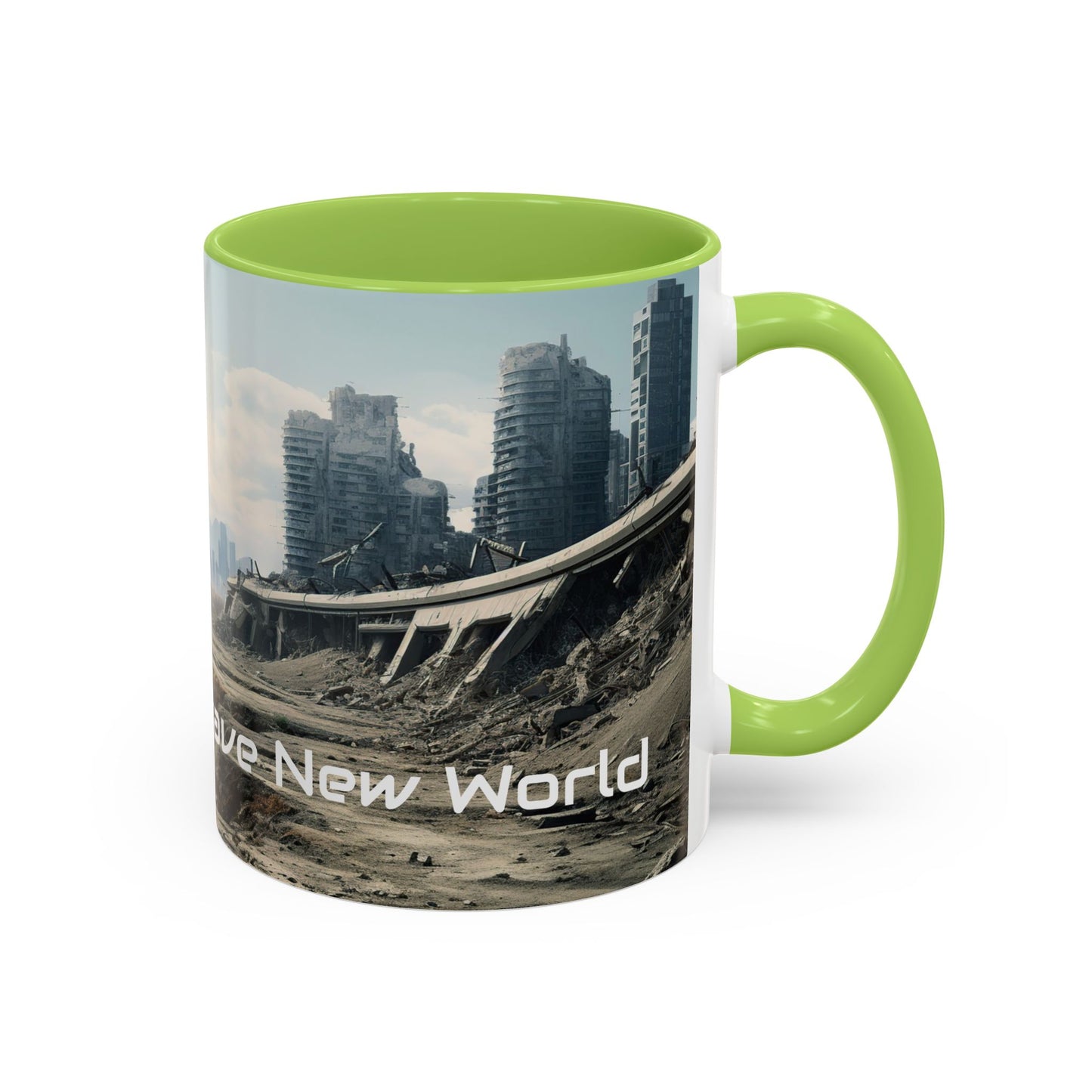 Futuristic Landscape Accent Coffee Mug - Perfect for Sci-Fi Lovers - UK