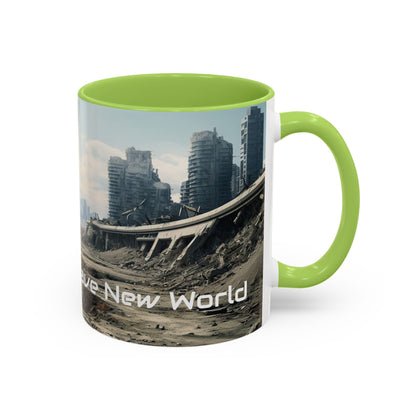 Futuristic Landscape Accent Coffee Mug - Perfect for Sci-Fi Lovers - UK
