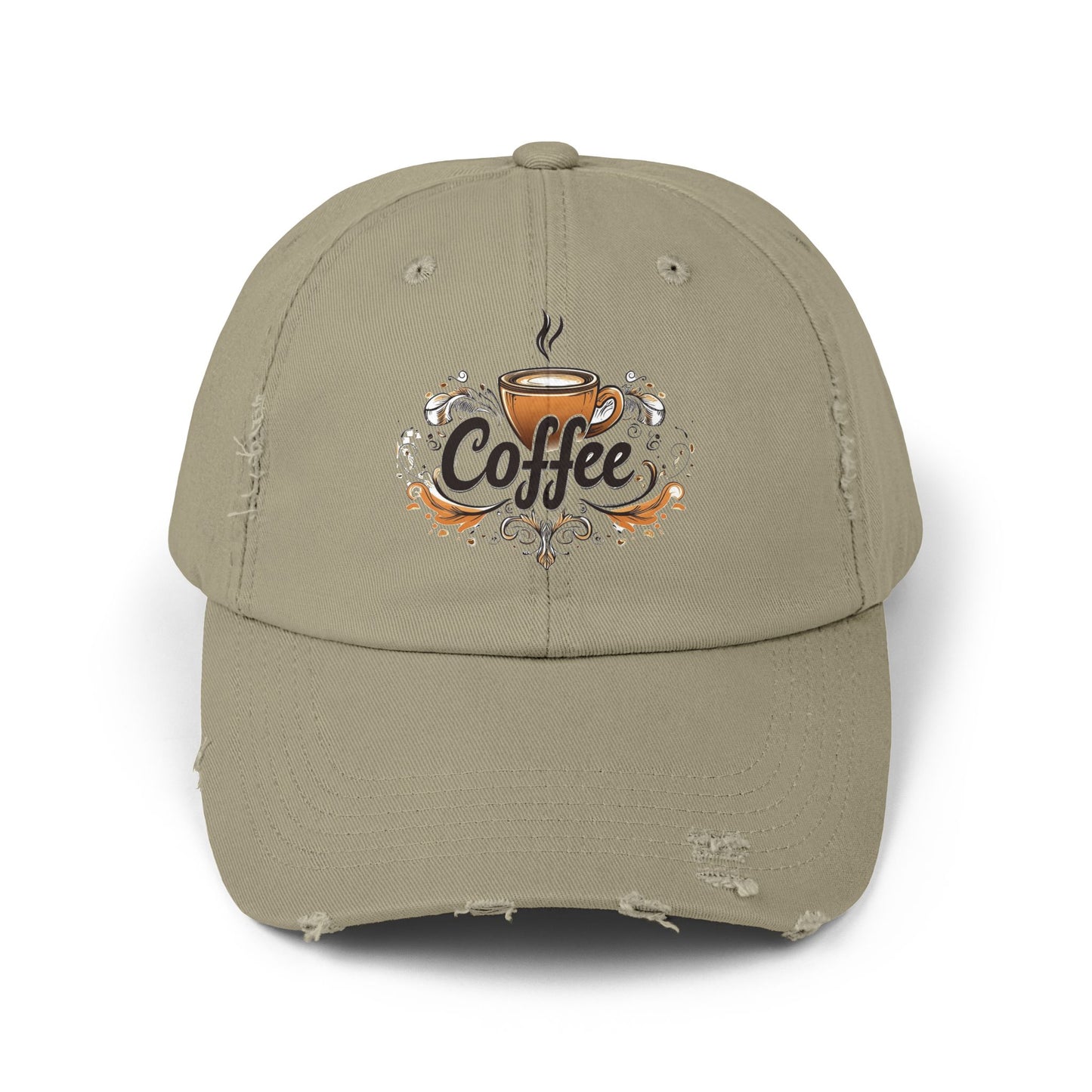 Vintage Style Hat 2 for Coffee Lovers - Unisex Distressed Coffee Cap - USA