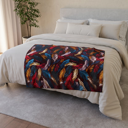 Chinoiseries Feathers - Soft Polyester Blanket