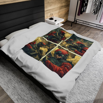 Special Forces Comic Cover  - Velveteen Plush Blanket USA