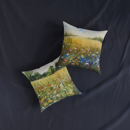 Wild Meadow - Square Pillow - UK