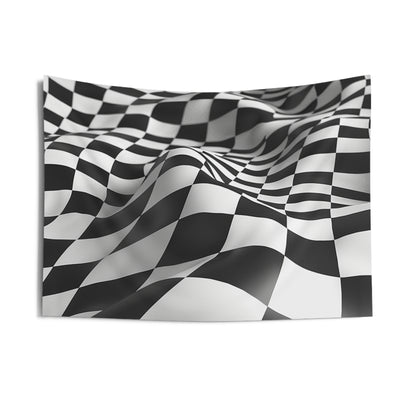 Wavy Check Indoor Wall Tapestry - USA