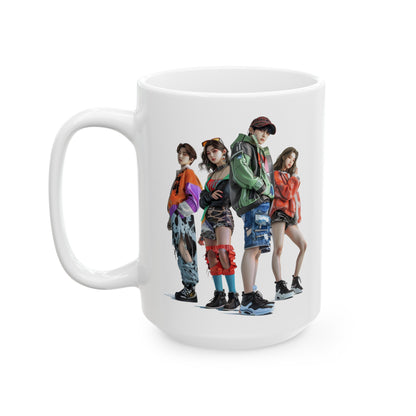 K-Pop 3 Ceramic Mug, (11oz, 15oz) - USA