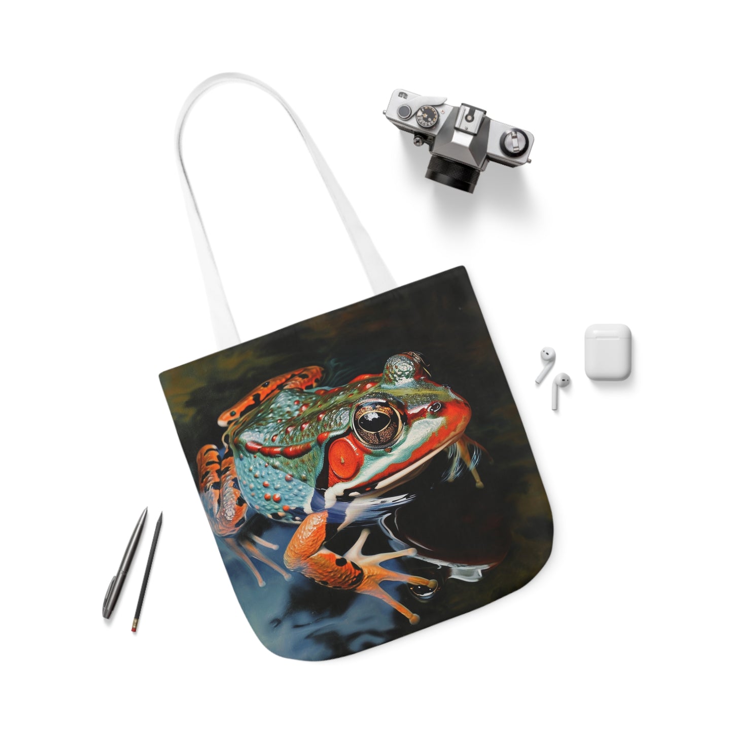 Frog - Polyester Canvas Tote Bag (AOP)