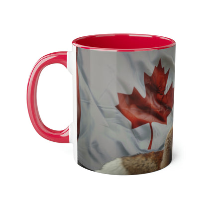 Fox and Flag Accent Mug, 11oz - Canada Only