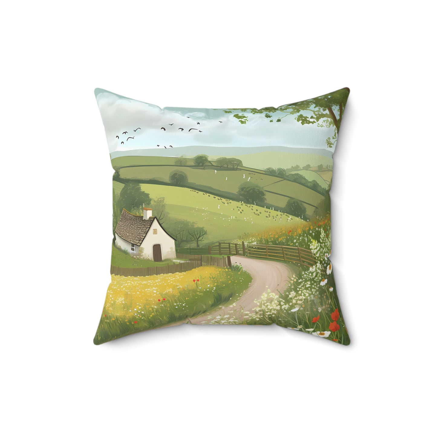 Countryside #4 - Spun Polyester Pillow USA
