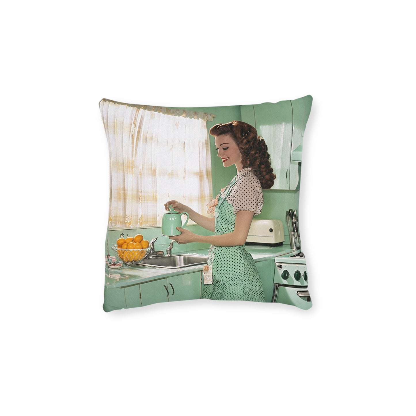 1950s Americana - Square Pillow - UK