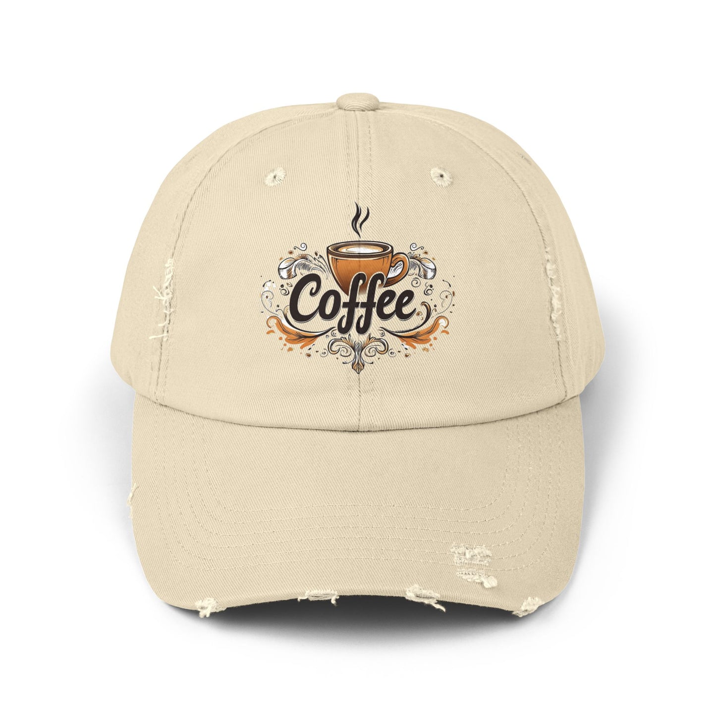 Vintage Style Hat 2 for Coffee Lovers - Unisex Distressed Coffee Cap - USA