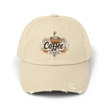 Vintage Style Hat 2 for Coffee Lovers - Unisex Distressed Coffee Cap - USA