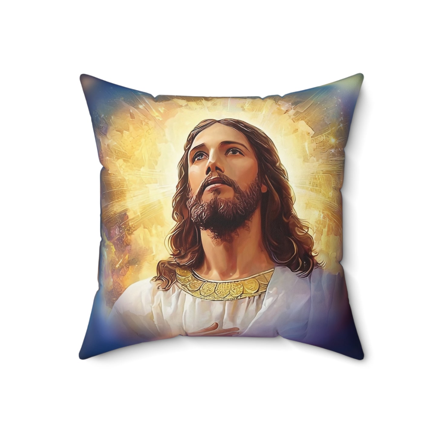 Jesus - Spun Polyester Square Pillow USA