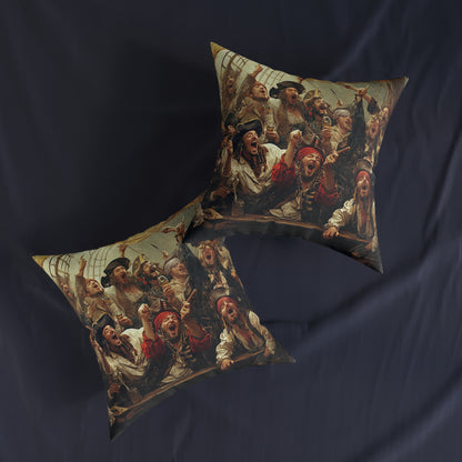 Pirate-Themed Square Pillow - Nautical Decor for Adventure Lovers UK
