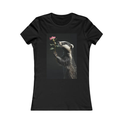Flower_Badger #1 - Women's Favorite Tee