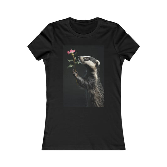 Flower_Badger #1 - Women's Favorite Tee