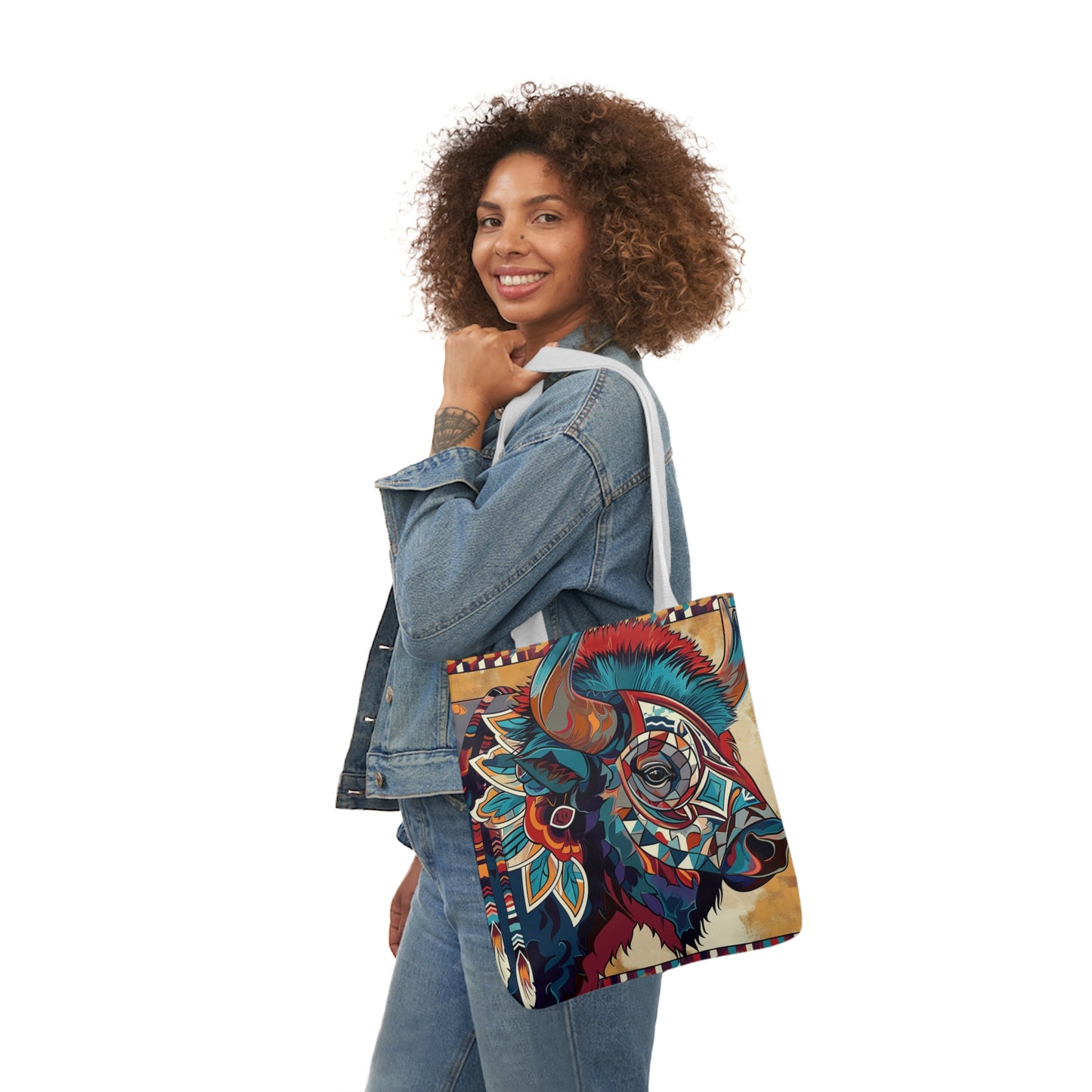 Native American Art #1 - Polyester Canvas Tote Bag (AOP)