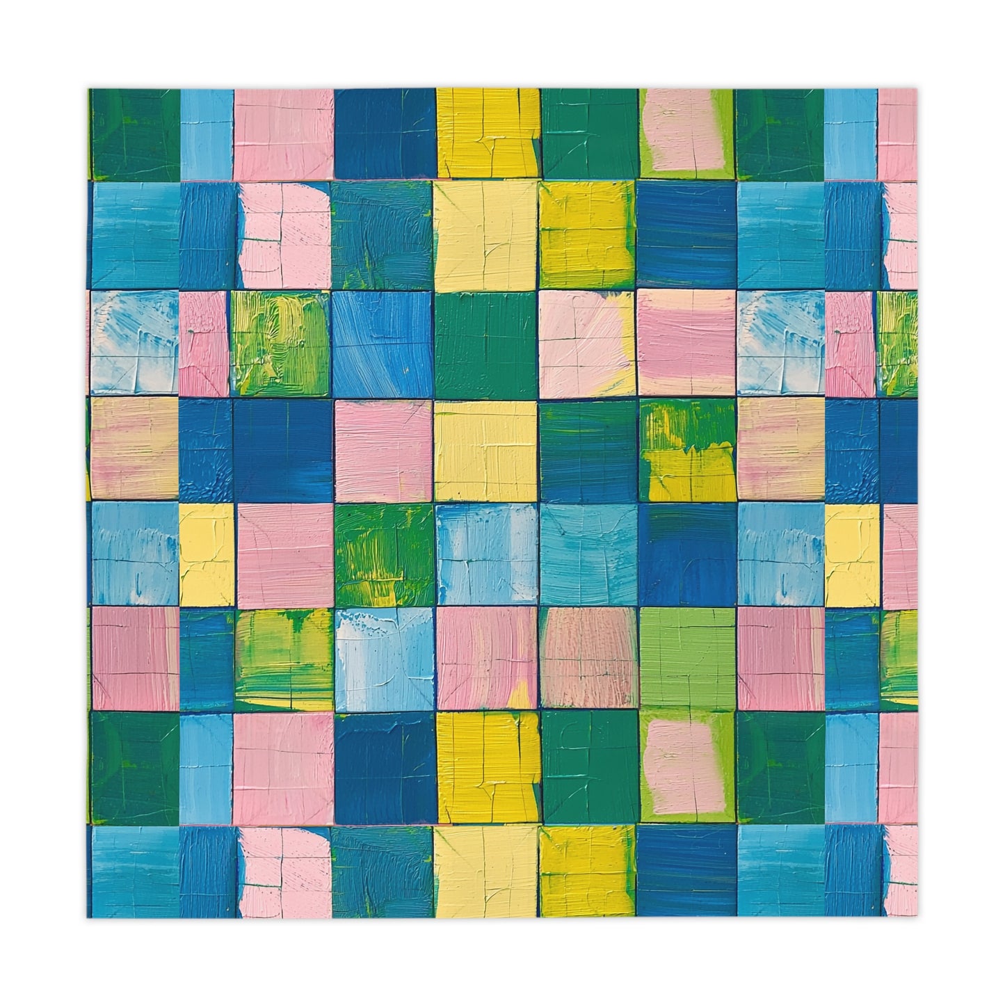 Vibrant Color Block Tablecloth - Perfect for Parties and Celebrations