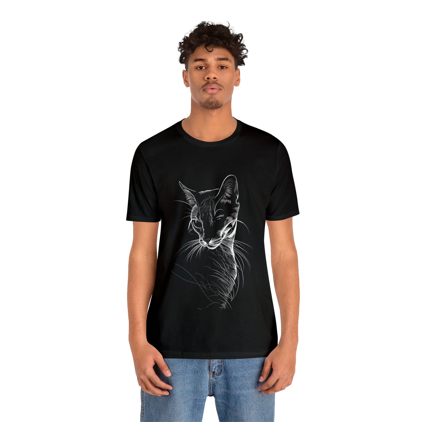 Cat Silhouette #3 - Unisex Jersey Short Sleeve Tee