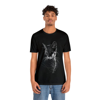 Cat Silhouette #3 - Unisex Jersey Short Sleeve Tee