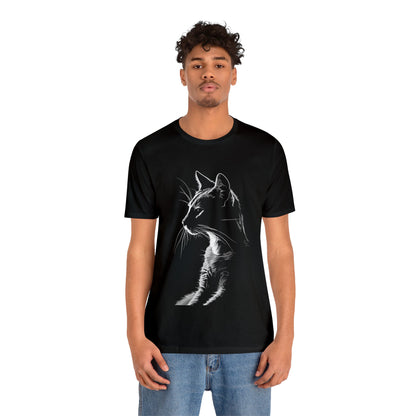 Cat Silhouette #4 - Unisex Jersey Short Sleeve Tee