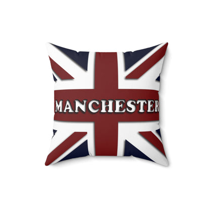 Union Jack Manchester Square Pillow - Cozy British Home Decor - USA