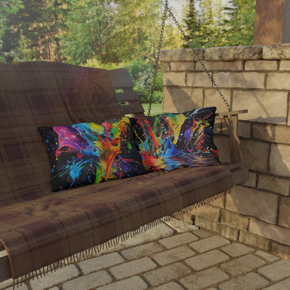 Paint Splash - Outdoor Pillows - USA