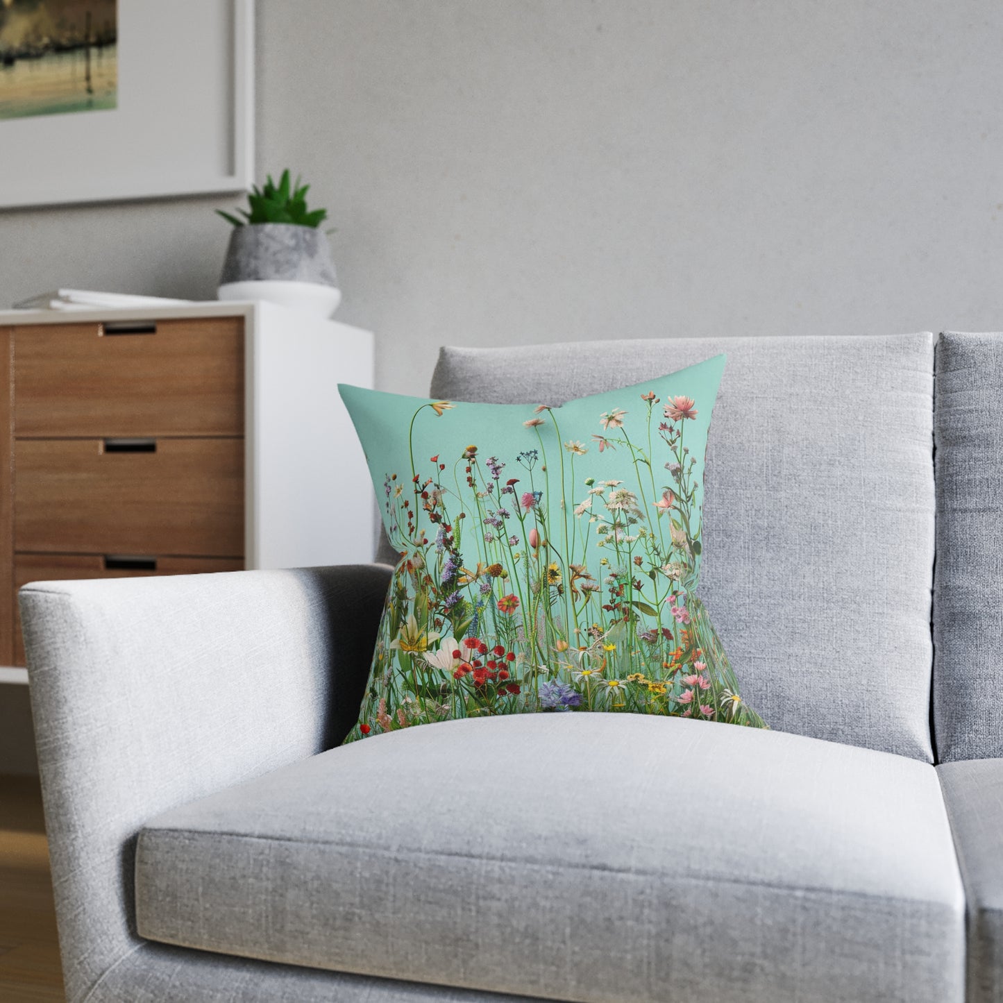 Wild Meadow 3 - Square Pillow -UK