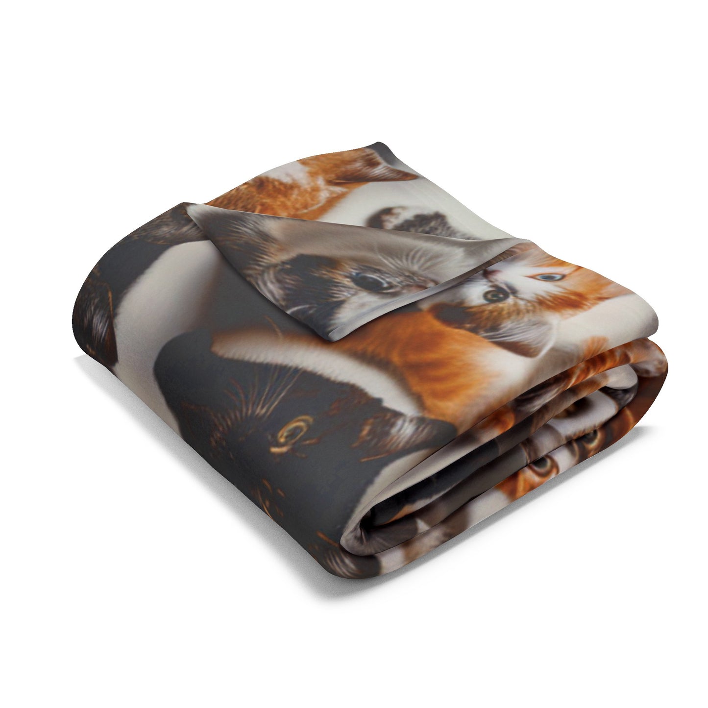 Cats Dinnertime Arctic Fleece Blanket - UK, USA