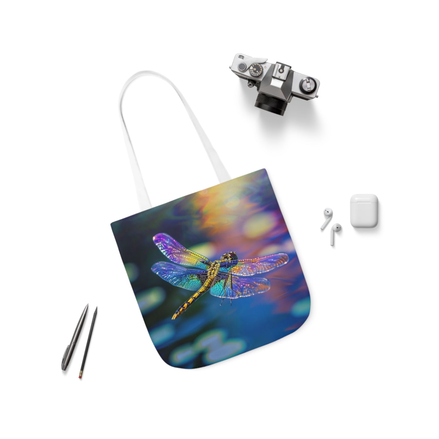Dragonfly - Polyester Canvas Tote Bag (AOP)