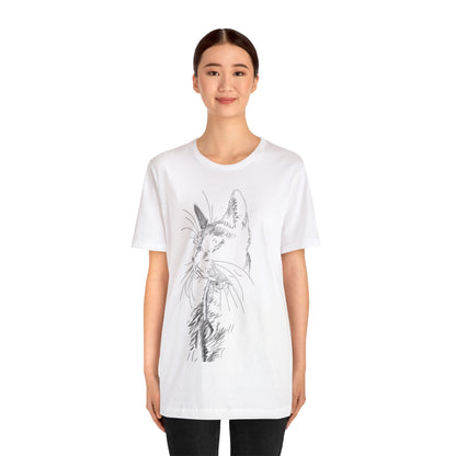 Cat Silhouette #5 - Unisex Jersey Short Sleeve Tee