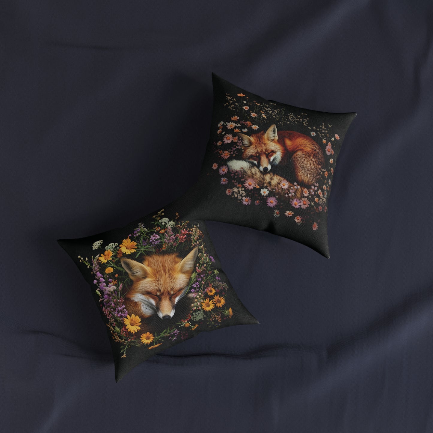 Sleeping Fox - Square Pillow - UK