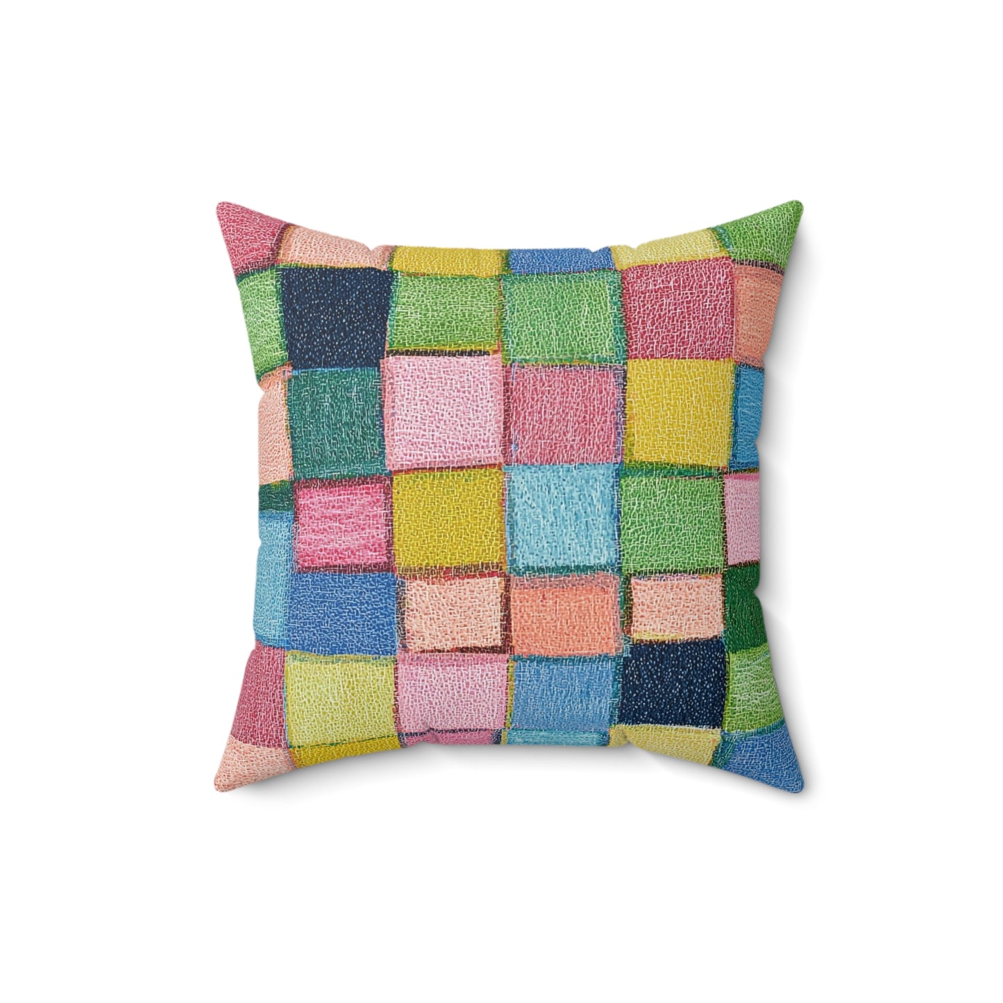 Patchwork 1 - Spun Polyester Square Pillow - USA