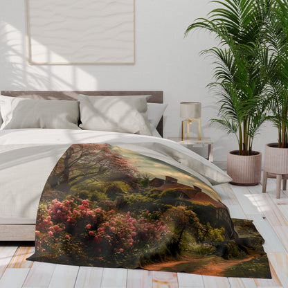 English Springtime 2 Arctic Fleece Blanket - UK, USA