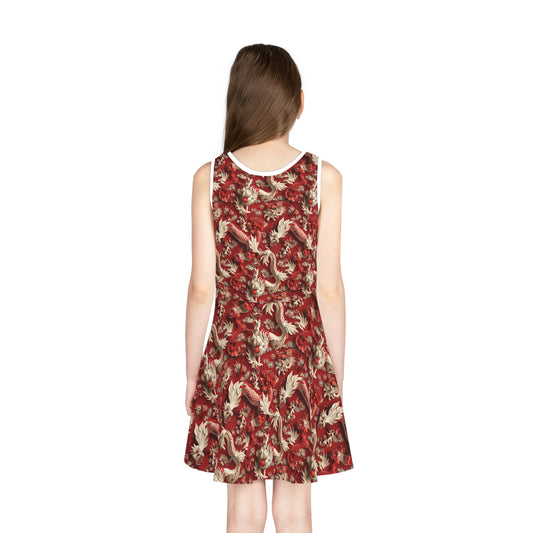 Red Mandarin - Girls' Sleeveless Sundress - China Only