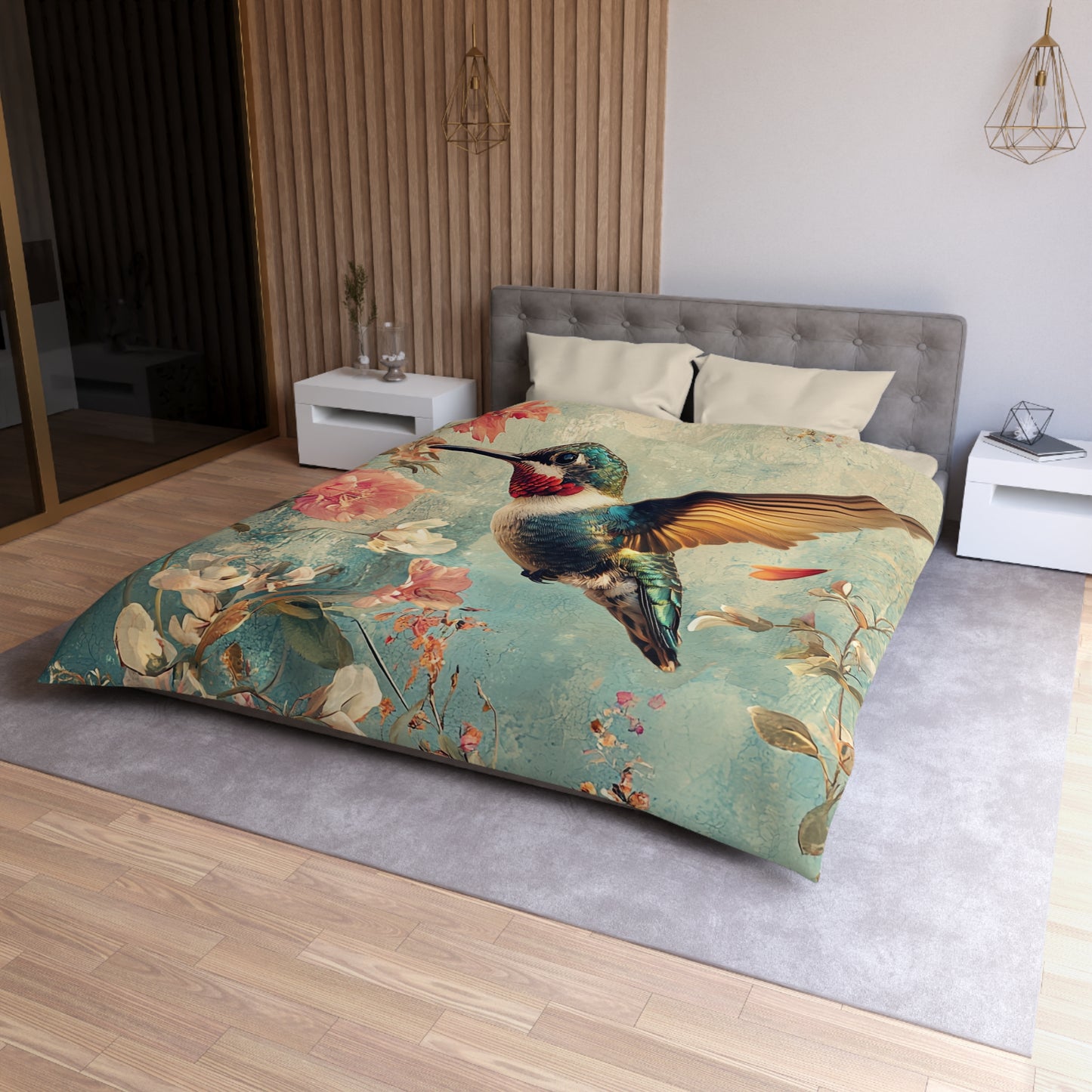 Beautiful Hummingbird  - Microfiber Duvet Cover USA and UK