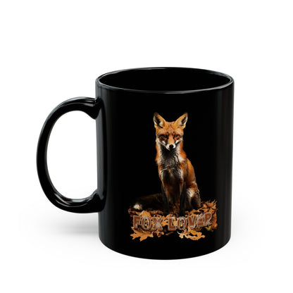 Fox Lover - 11oz Black Mug UK