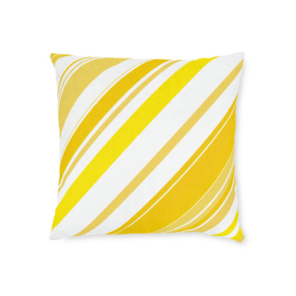 Fresh Lemon Stripes - Square Pillow - UK