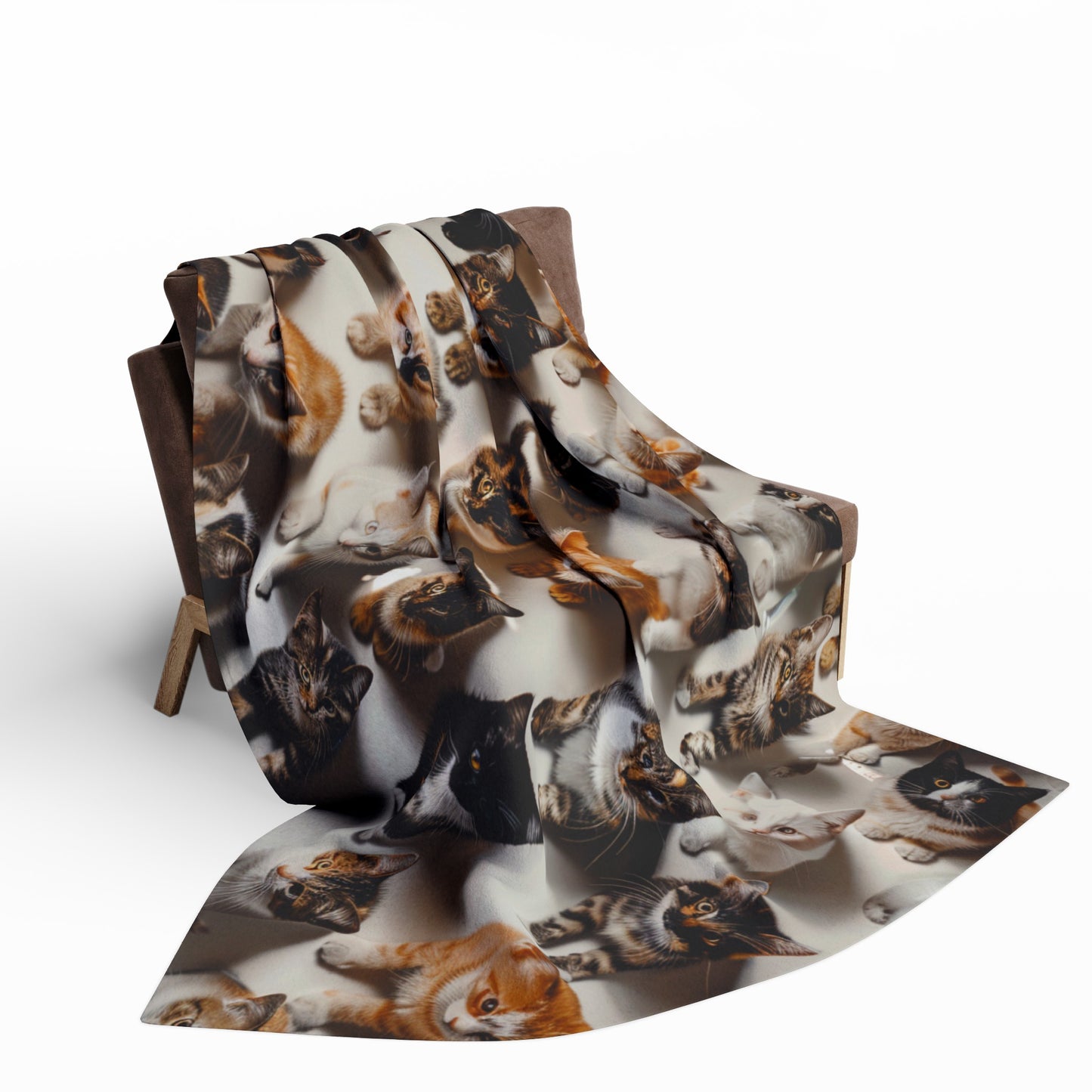 Cats Dinnertime Arctic Fleece Blanket - UK, USA