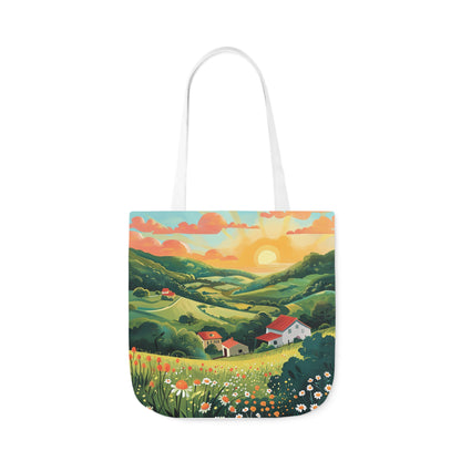 Sunrise In The Countryside #1 - Polyester Canvas Tote Bag (AOP)