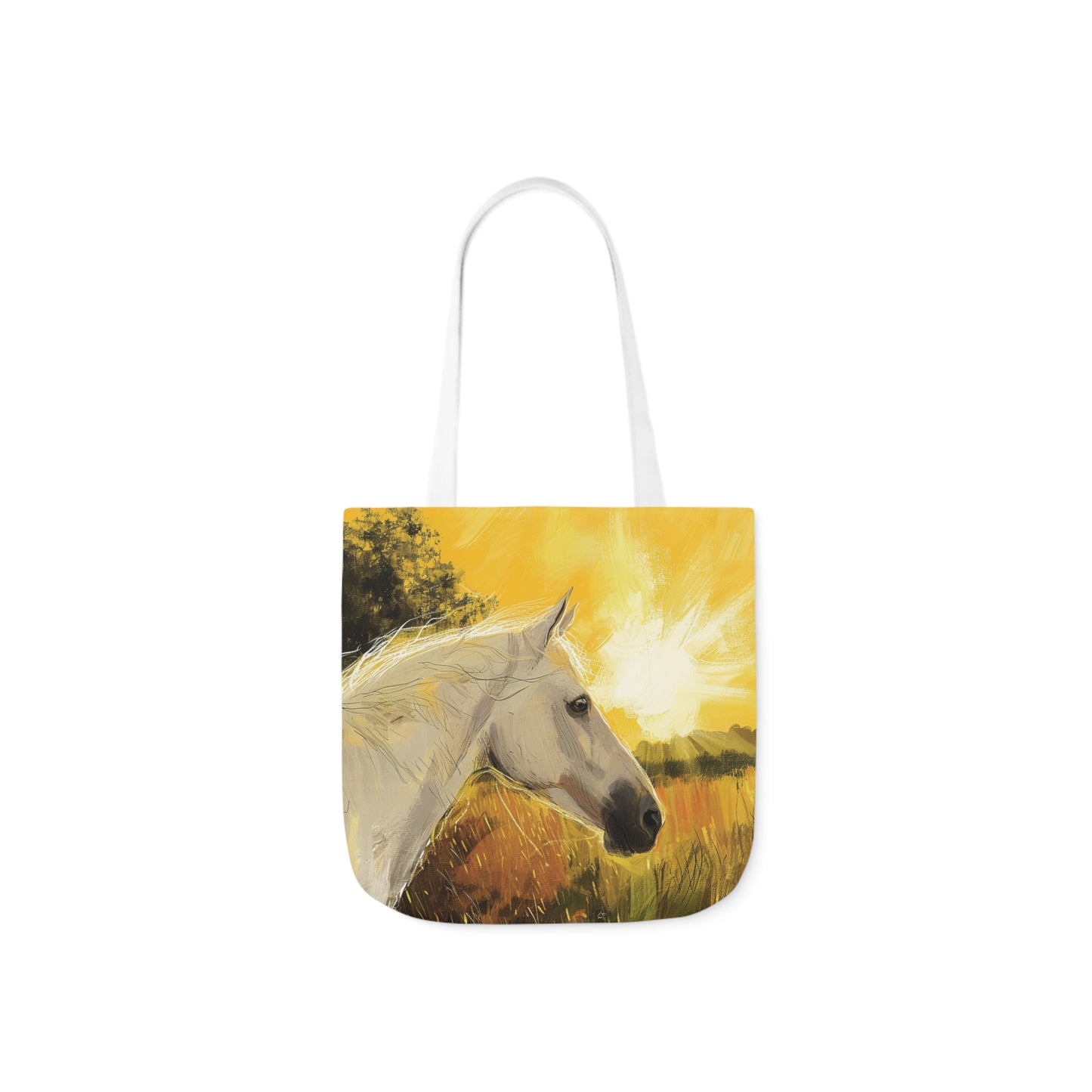 Horse #3 Polyester Canvas Tote Bag (AOP)