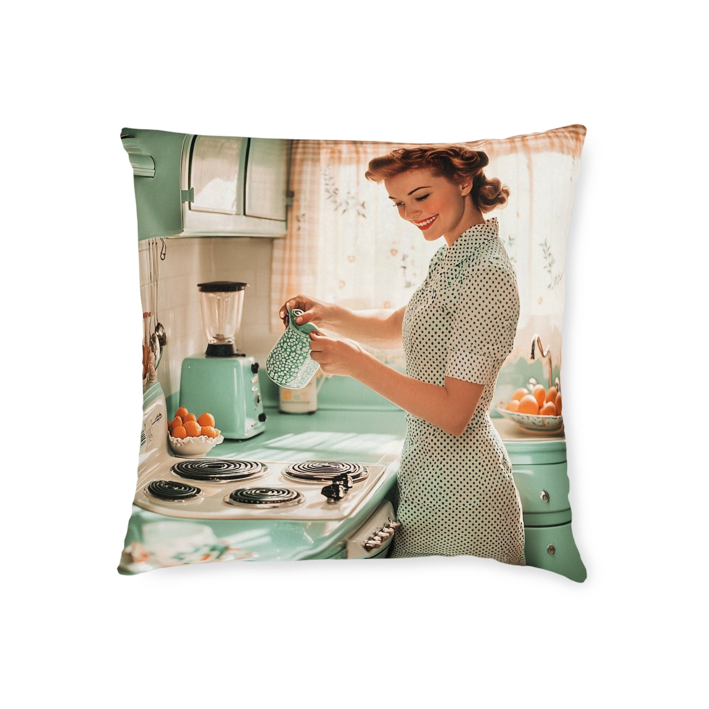 1950s Americana 2 - Square Pillow - UK