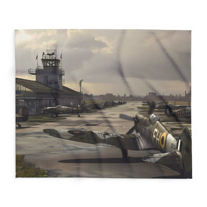 WW2 Airfield #2 Arctic Fleece Blanket - UK