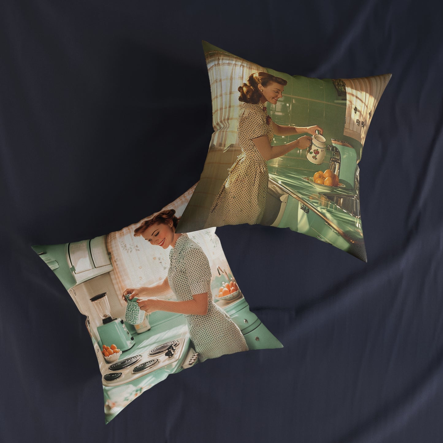 1950s Americana 2 - Square Pillow - UK