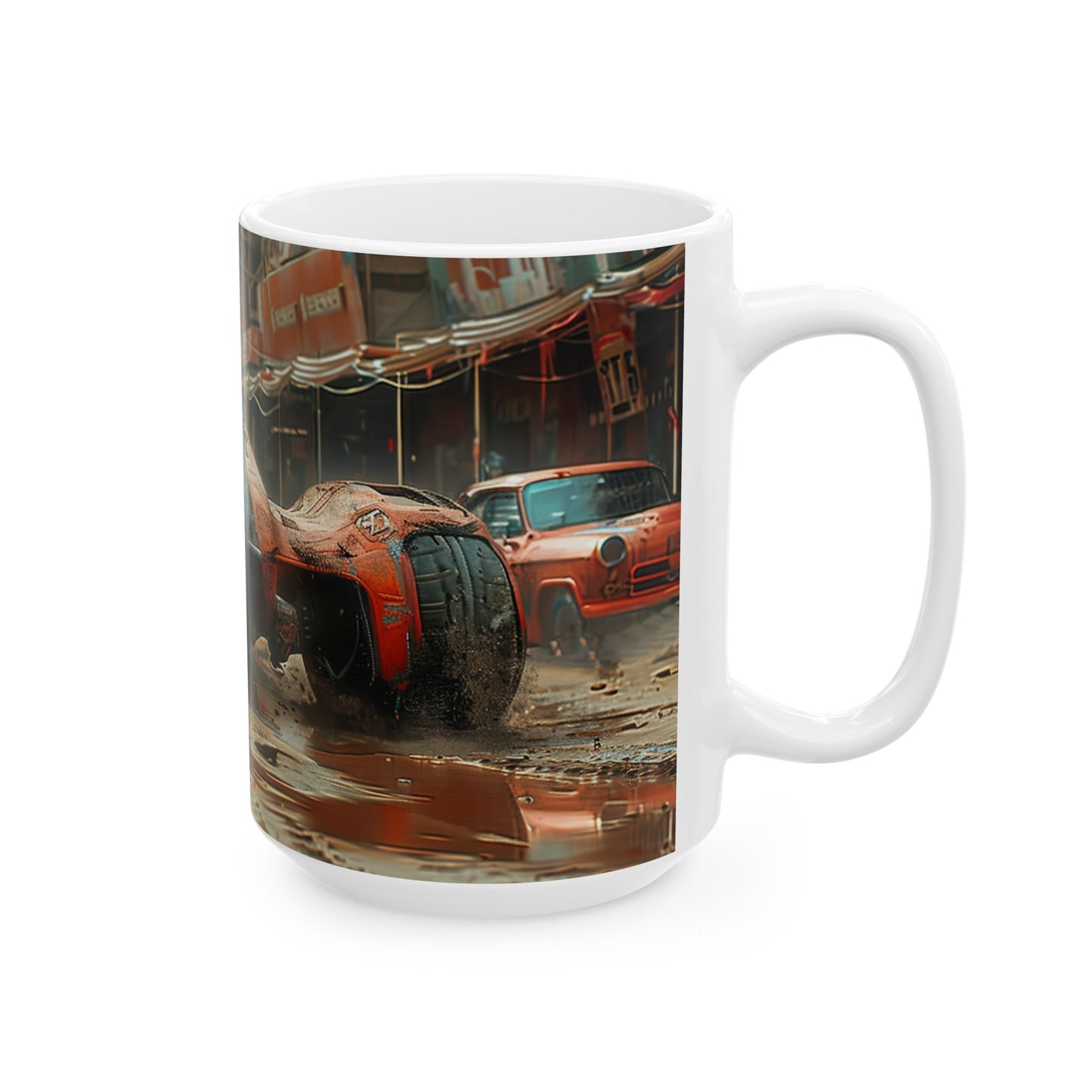 Car 4 Ceramic Mug, (11oz, 15oz) - USA