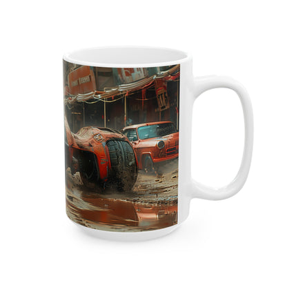 Car 4 Ceramic Mug, (11oz, 15oz) - USA