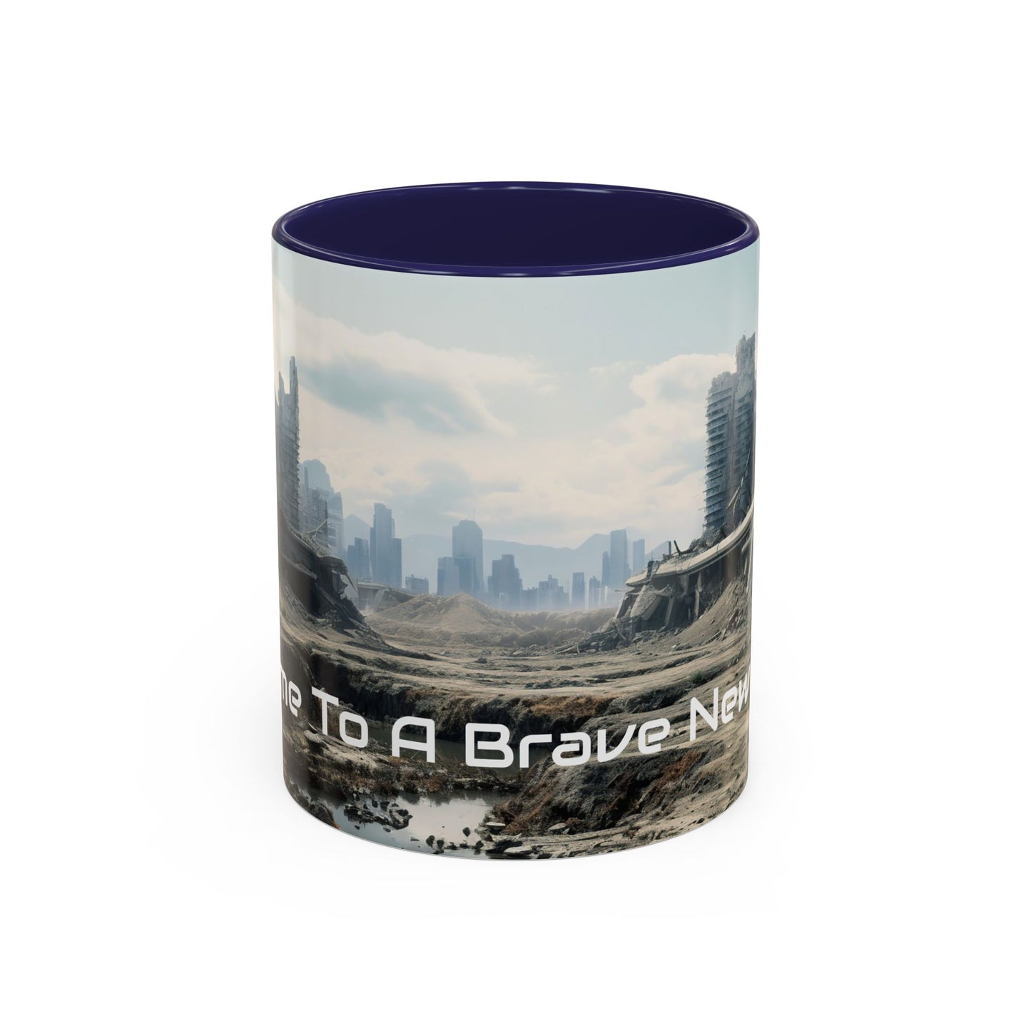 Futuristic Landscape Accent Coffee Mug - Perfect for Sci-Fi Lovers - UK