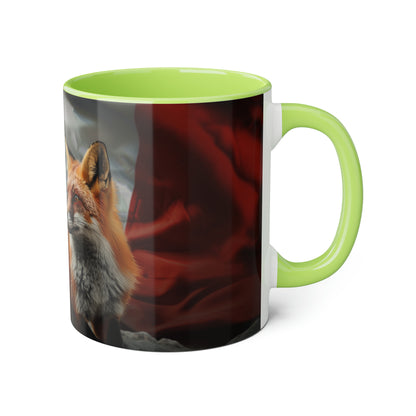 Fox and Flag Accent Mug, 11oz - Canada Only
